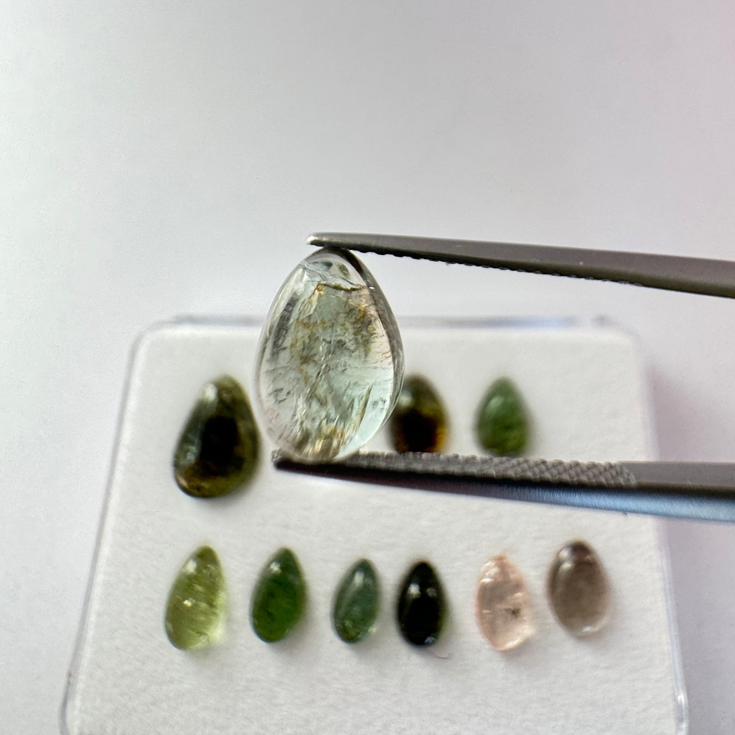 Timeless Beauty With Tourmaline In Natural Shades Drop Shape