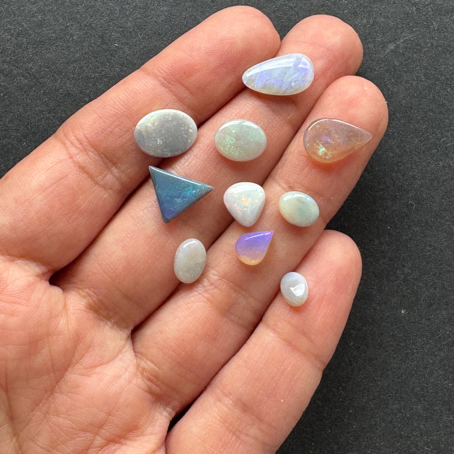 Australian Opals Lightning Ridge Rainbow Surprise Pack Of 5 Pieces