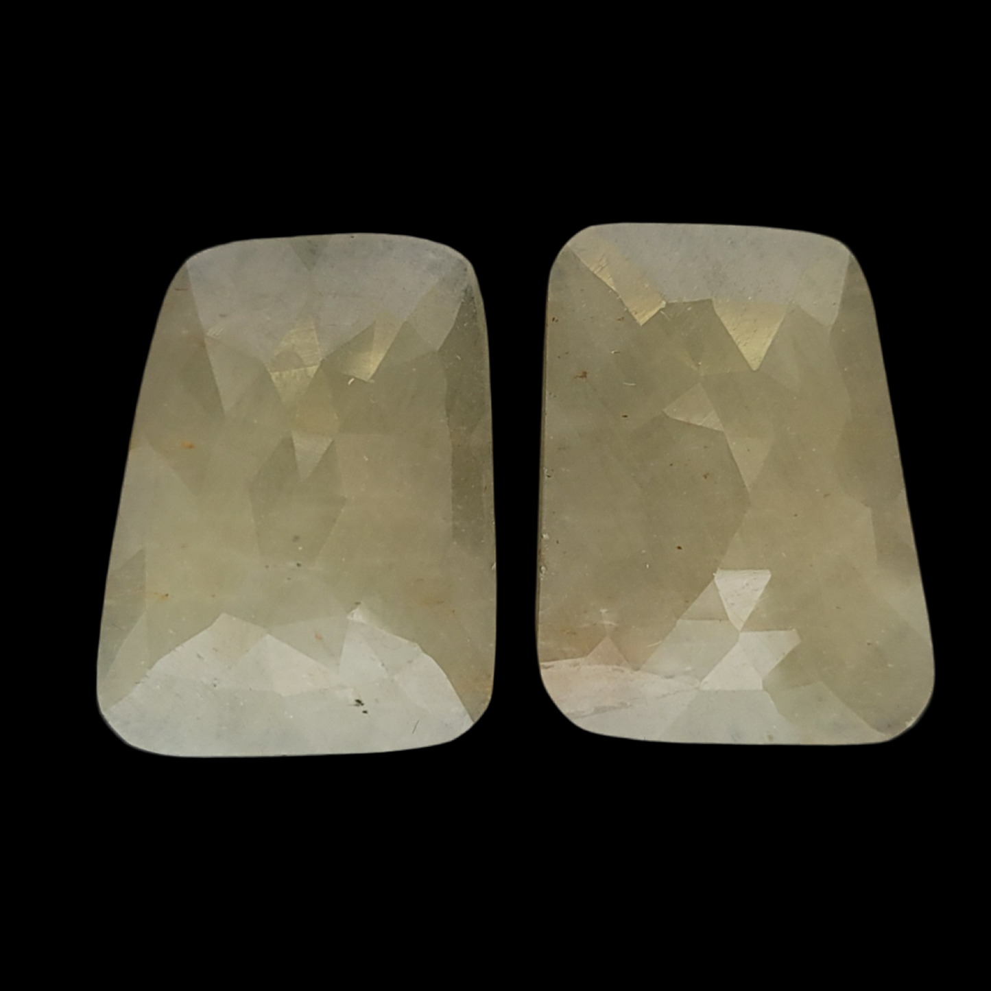 Sapphire Rose Cut Pair With Flat Back A Rare Find