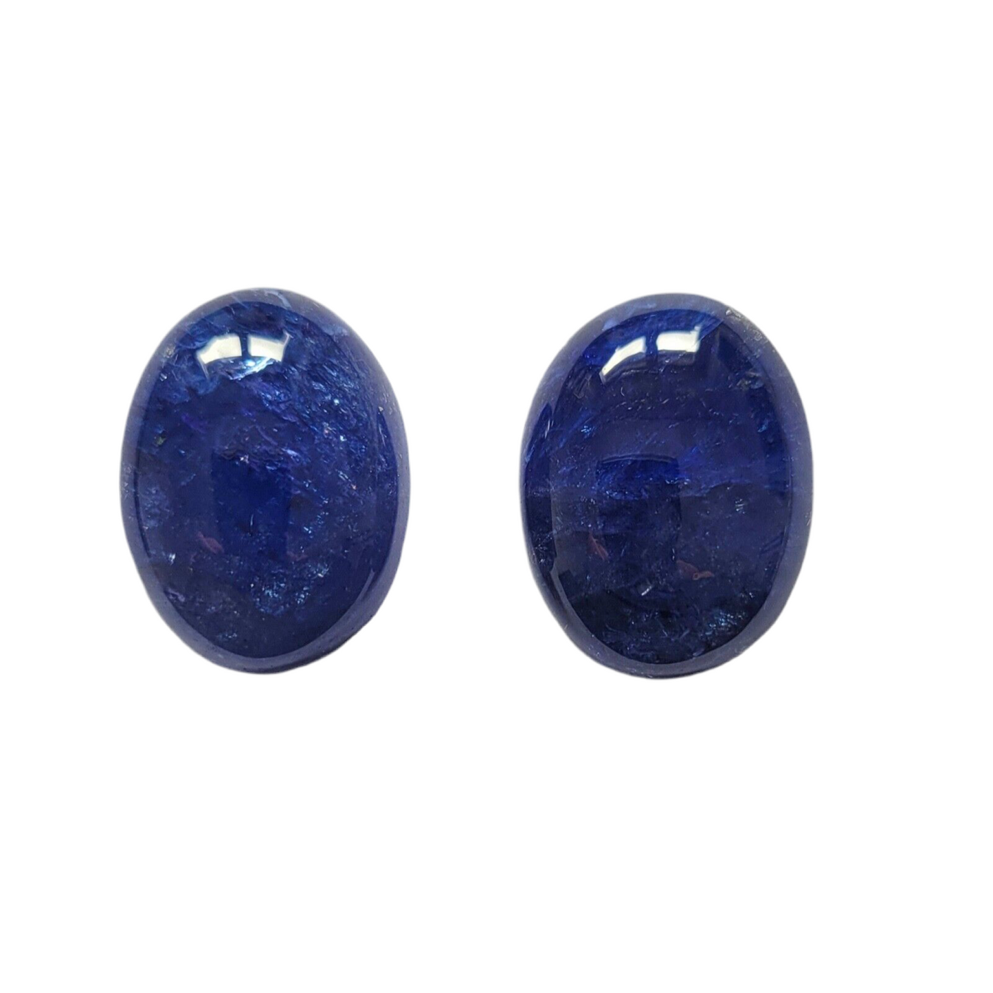 Tanzanite Natural Blue Cabochon 21 x 16mm 52.49 Carat Pair