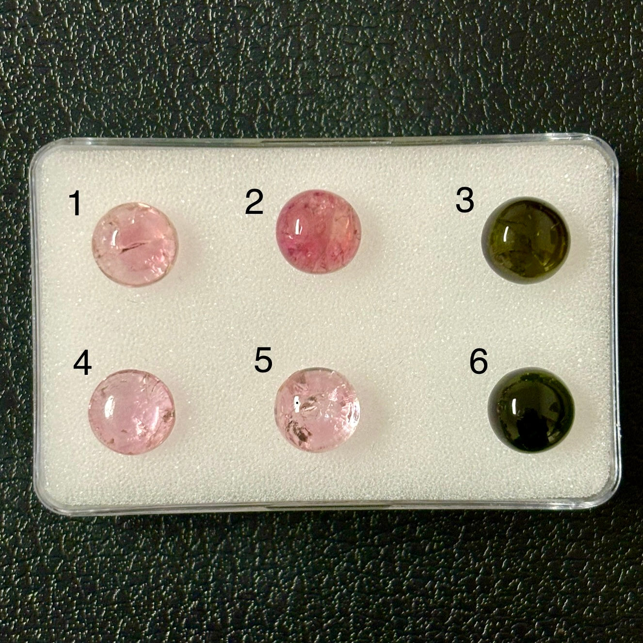 Tourmaline Round Cabochon With Inclusions Approx. 8mm 2.50 Cts.