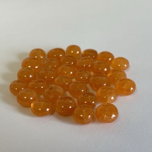10 Pieces Beautiful Round Fantaorange Spessartin With Holes About 6-7mm