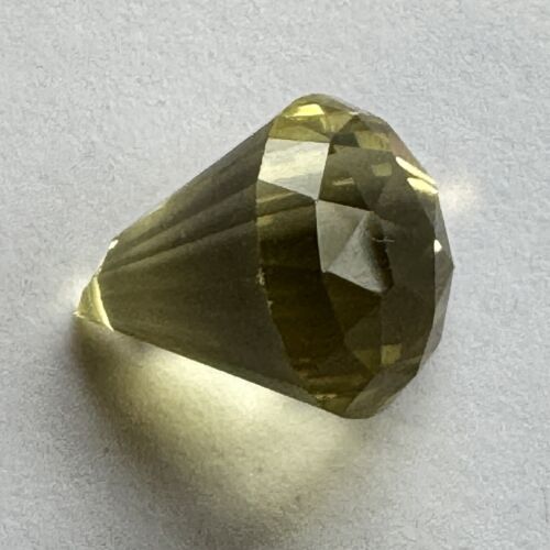 Beautiful Fancy Yellow Citrine In A Rare Cut With Inclusions