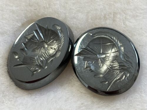 Natural Beauty With oval hematite engraving