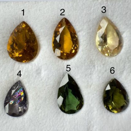 Tourmaline Drop Faceted in Great Colours