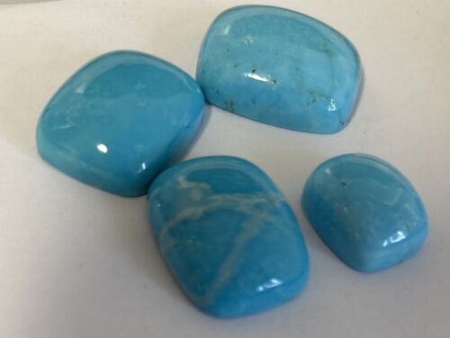 Fabulous Turquoise Pillow Gemstones With A Rare Blue Color Like Heaven With Choice