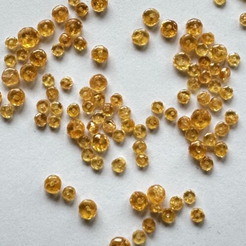 20 Pieces Beautiful Round Orange Mandarin Garnet Loose Beads To Make Jewellery