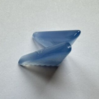Beautiful Blue Carved Agat -Free Form