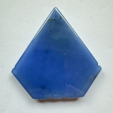 Beautiful Blue Carved Agat -Free Form