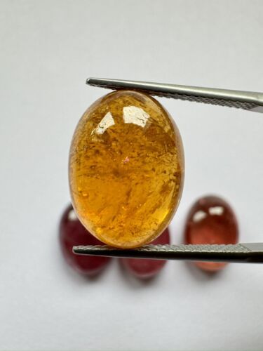 Wonderful Sunset Tourmaline Cabochon Oval 4 Pieces - 43,51 cts