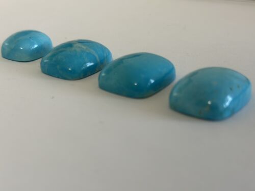 Fabulous Turquoise Pillow Gemstones With A Rare Blue Color Like Heaven With Choice
