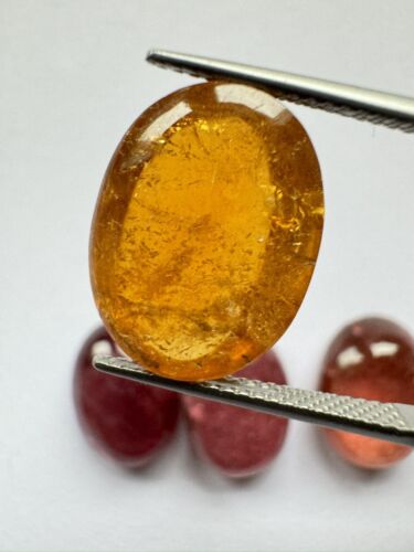 Wonderful Sunset Tourmaline Cabochon Oval 4 Pieces - 43,51 cts