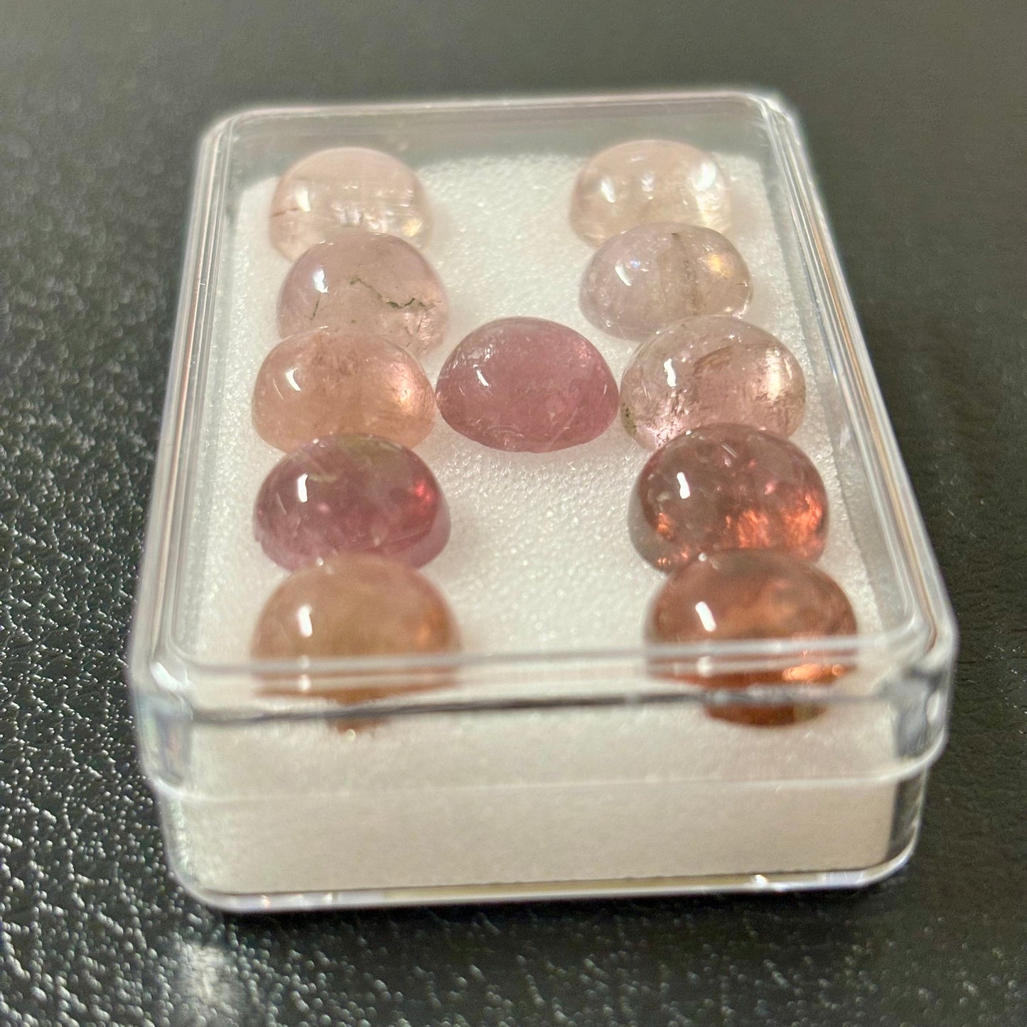 Tourmaline Round Cabochon With Inclusions Approx. 10-10.3 mm 4.5 Cts.