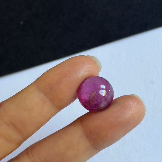 Round Tourmaline Pinkish Purple Cabochon 12,57cts