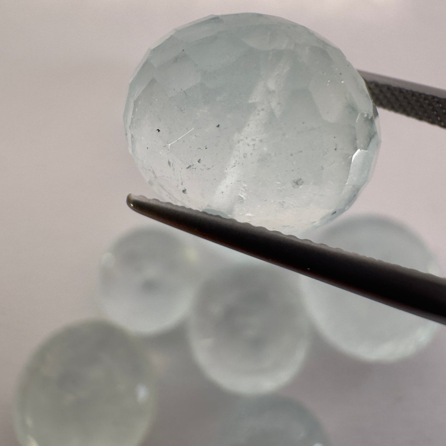 10 Refreshing Light Blue Aquamarine Variety Pack Drilled Faceted