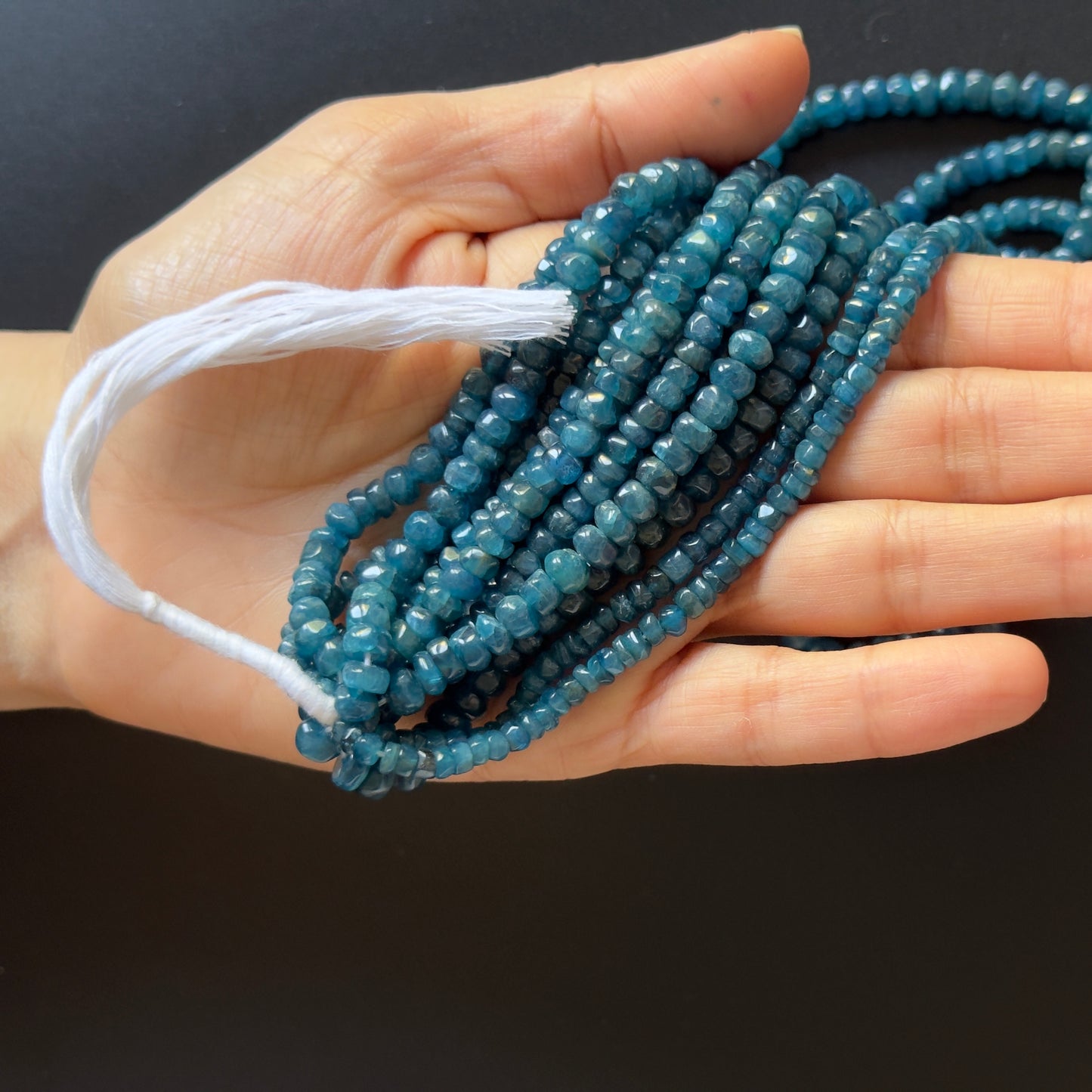 Stunning Carefully Shaped Apatite Rondelle Glossy Polished