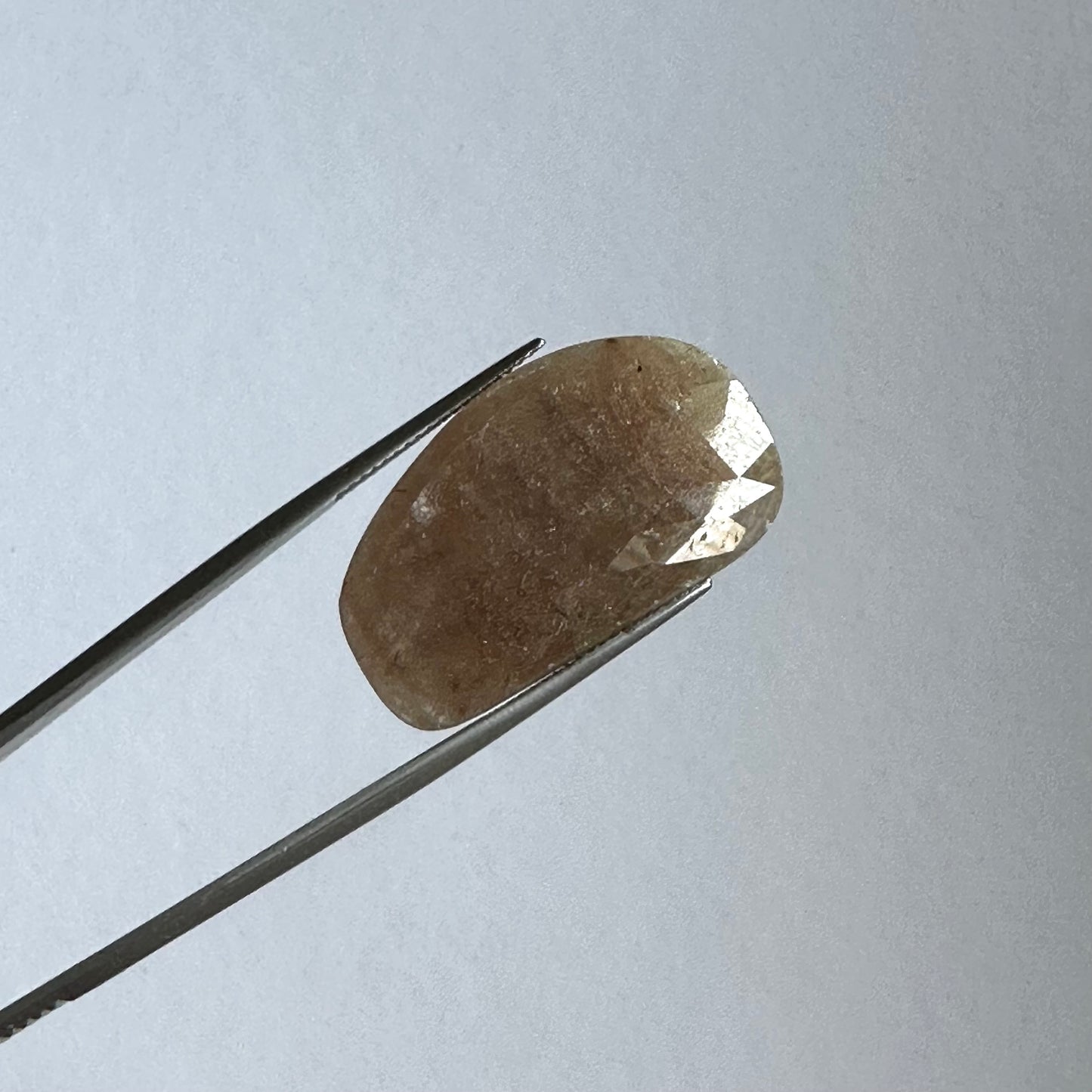 Brauner Saphir im Rosenschliff mit flachem Boden, Paar, sehr selten, 52,56 Karat
