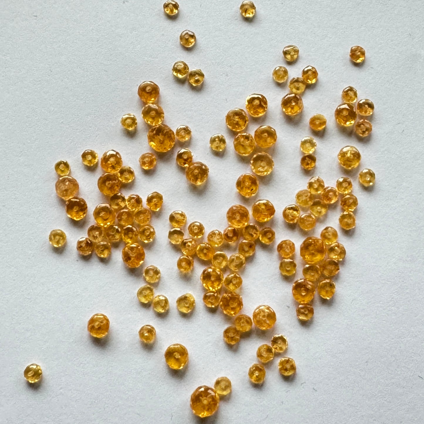 20 Pieces Beautiful Round Orange Mandarin Garnet Loose Beads To Make Jewellery