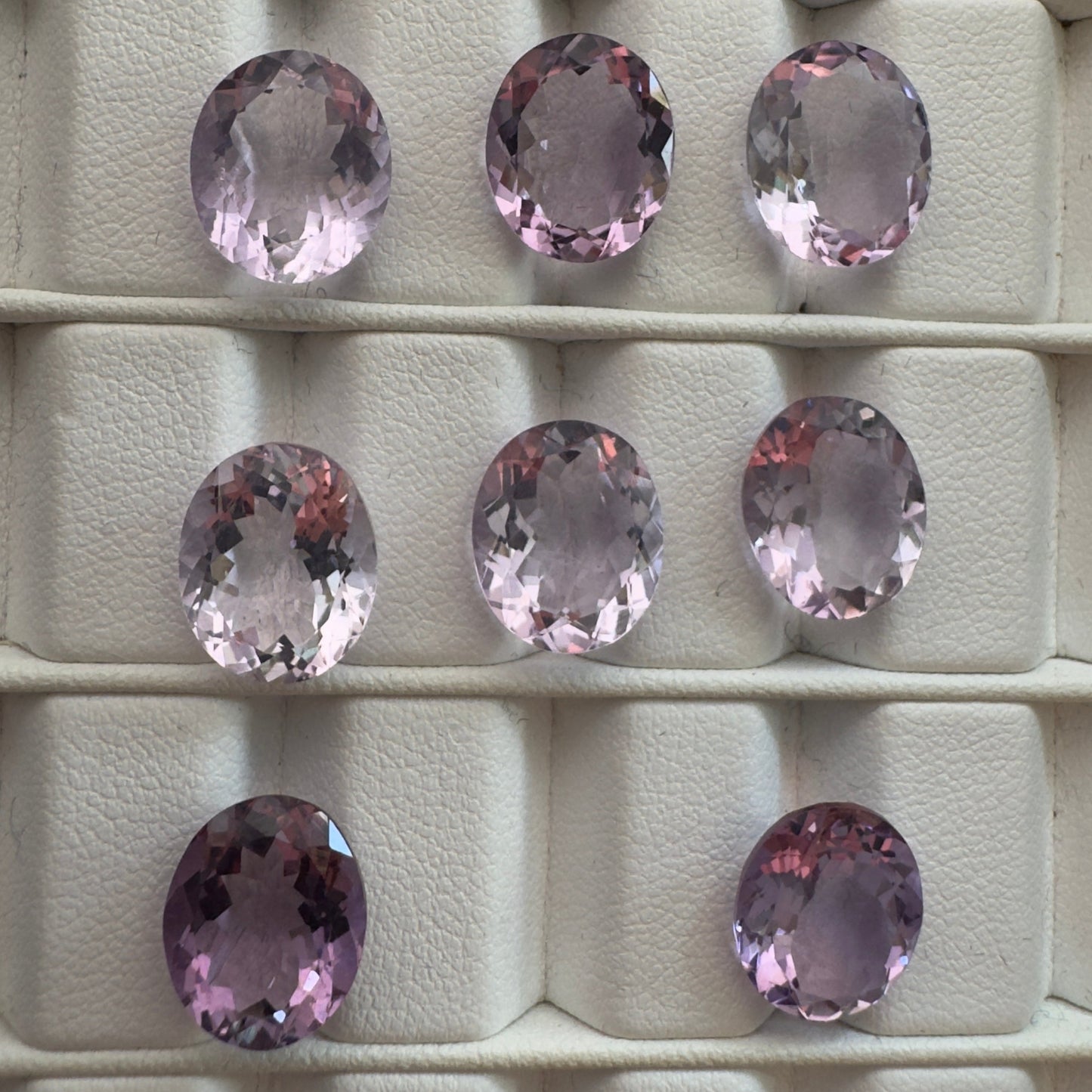 Amethyst Oval Faceted Gemstones With Purple Hue Approx. 12 x 10mm