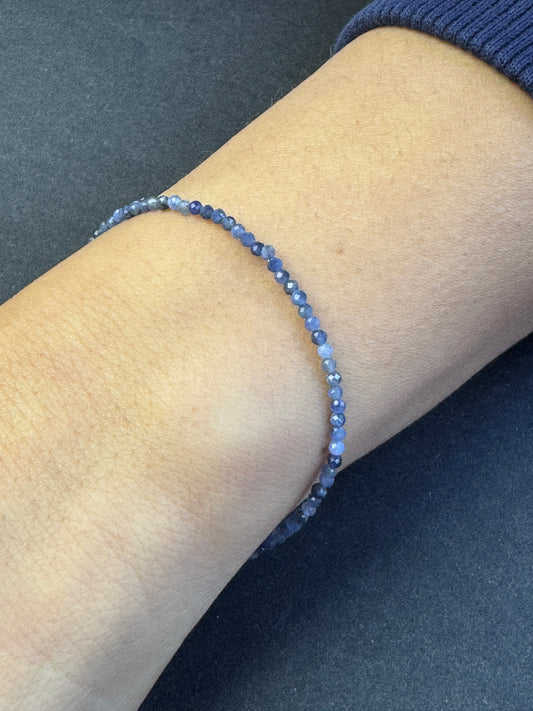 Tanzanite micro Beads Blue Hues -18cm