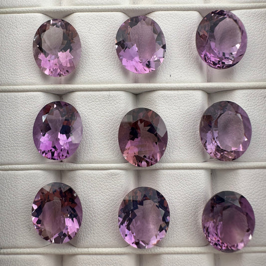 Captivating Purple Amethyst Oval Shape with Shimmering Facets