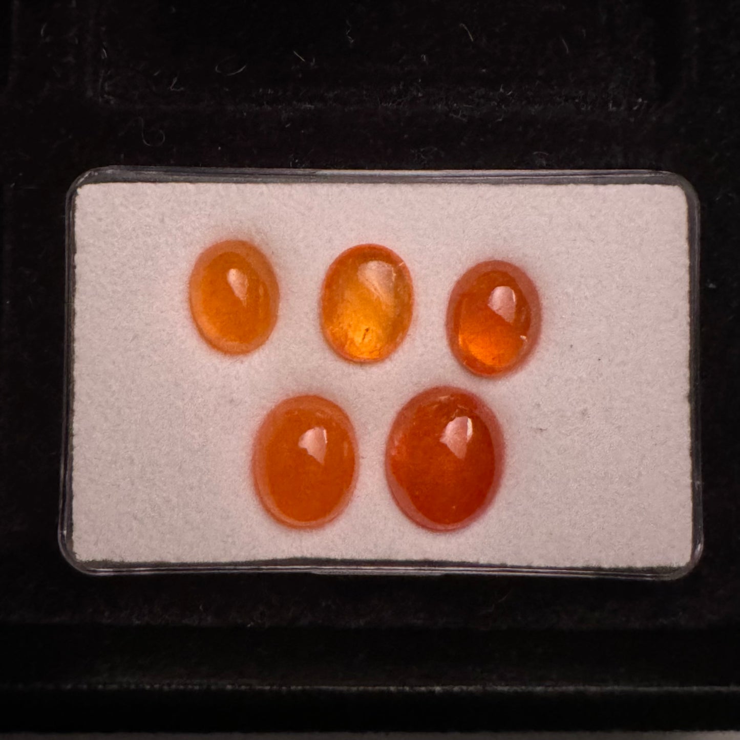 Mandarin Garnet Cabochons With Inclusions With Choice