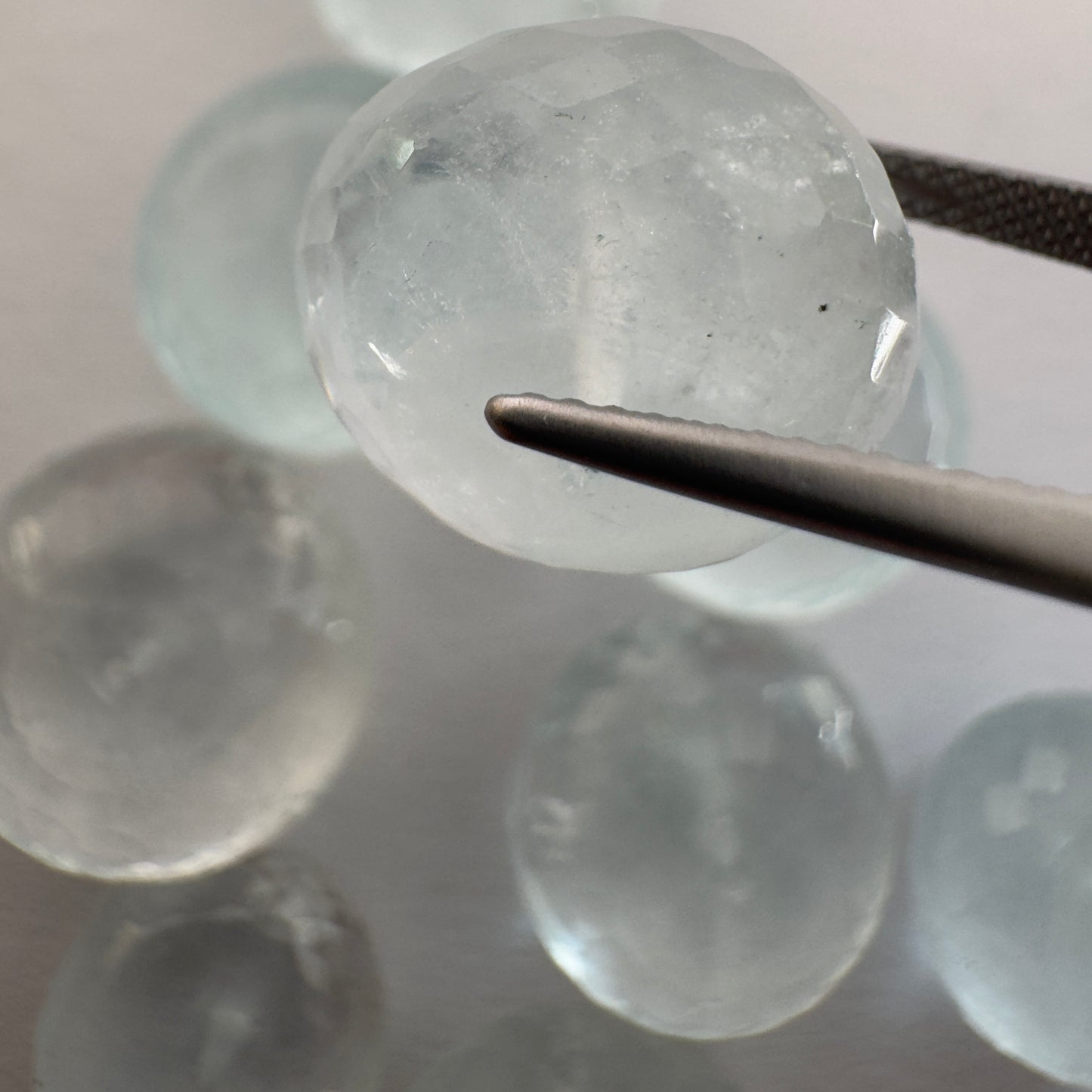 10 Refreshing Light Blue Aquamarine Variety Pack Drilled Faceted