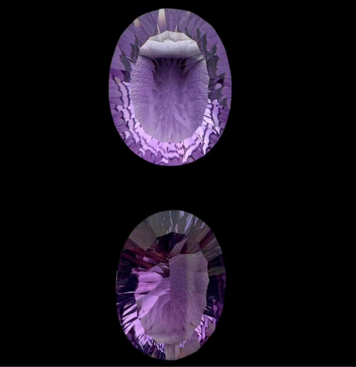 Amethyst Dark Purple Oval Cut Faceted