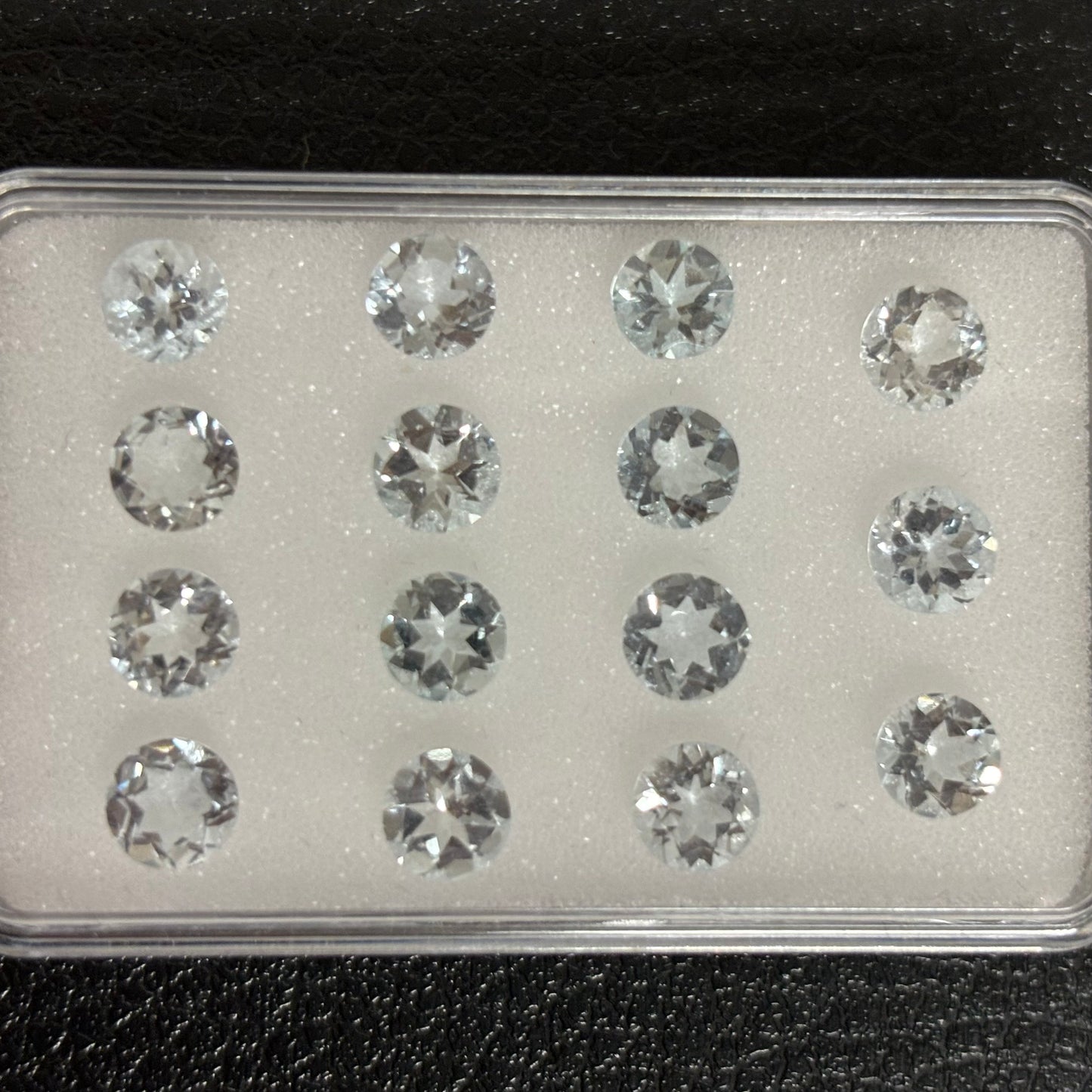 1 Piece Blue Aquamarine Round Faceted Brilliant Cut 6mm 0.65 Cts.