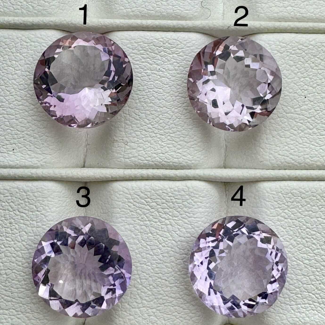 Amethyst Light Purple Cut Faceted Very Nice Round 12mm 5,45cts