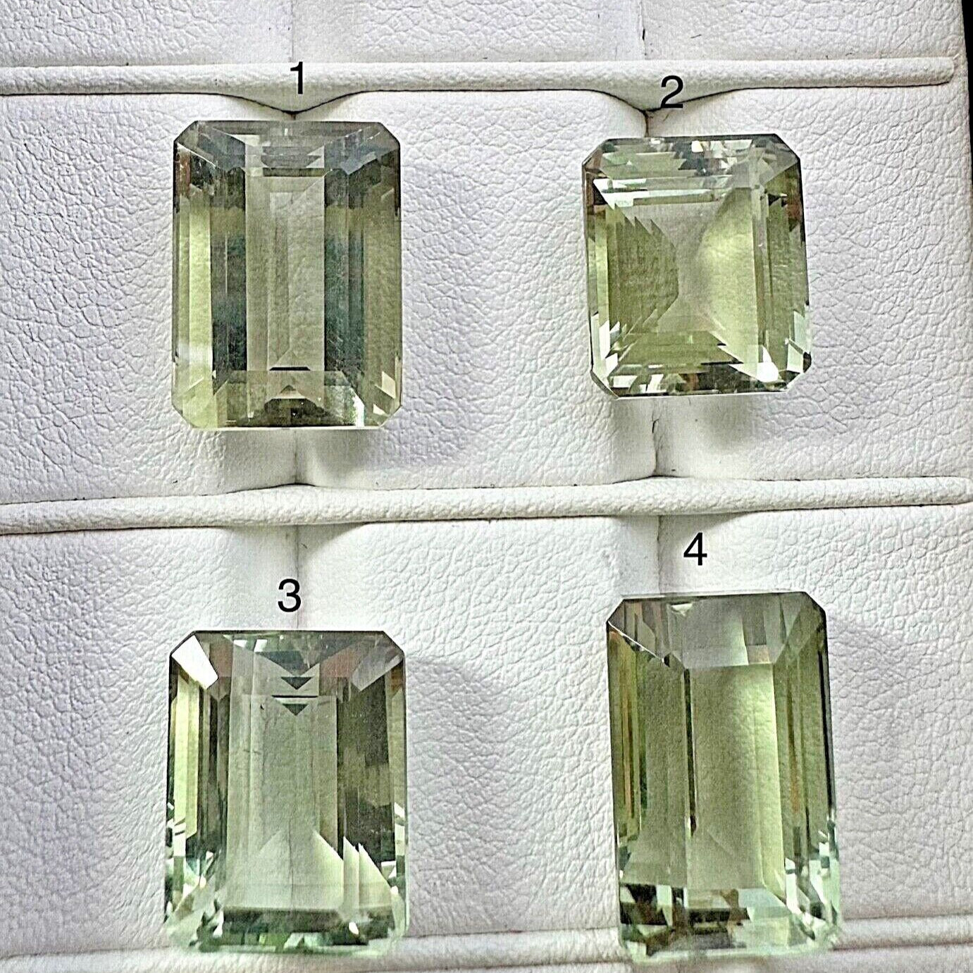 1 Piece Green Amethyst Emerald Cut Faceted Very Nice Selection Glittering