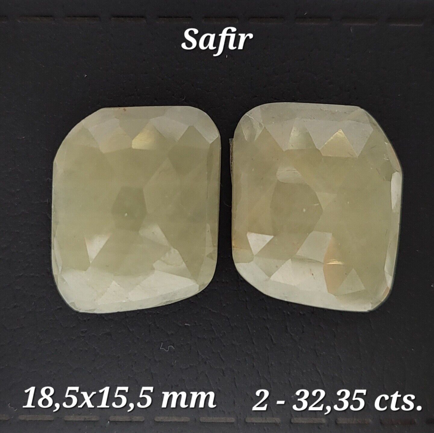 Sapphire Rose Cut Pair With Flat Back A Rare Find