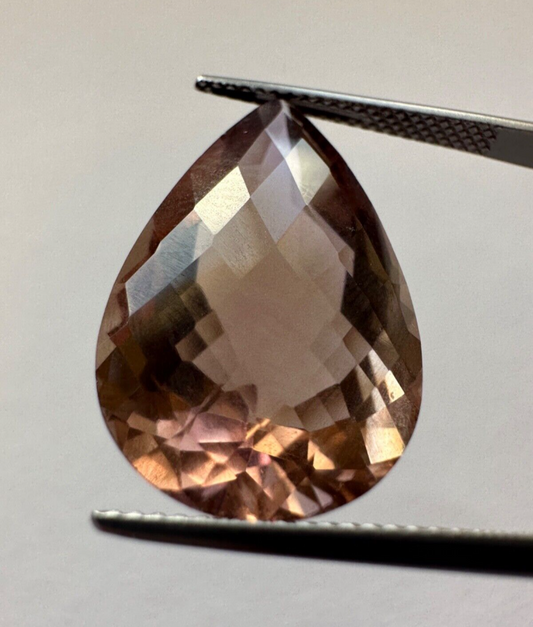 Ametrin Tropfen facettiert 22mm x 19,6mm 16,19cts