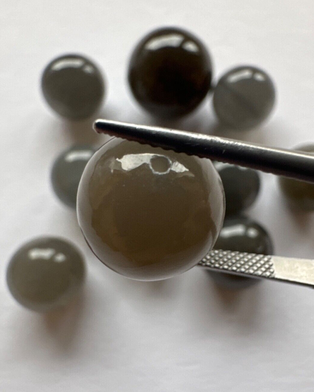 10 Shimmering Moonstone Loose Beads Balls With Hole