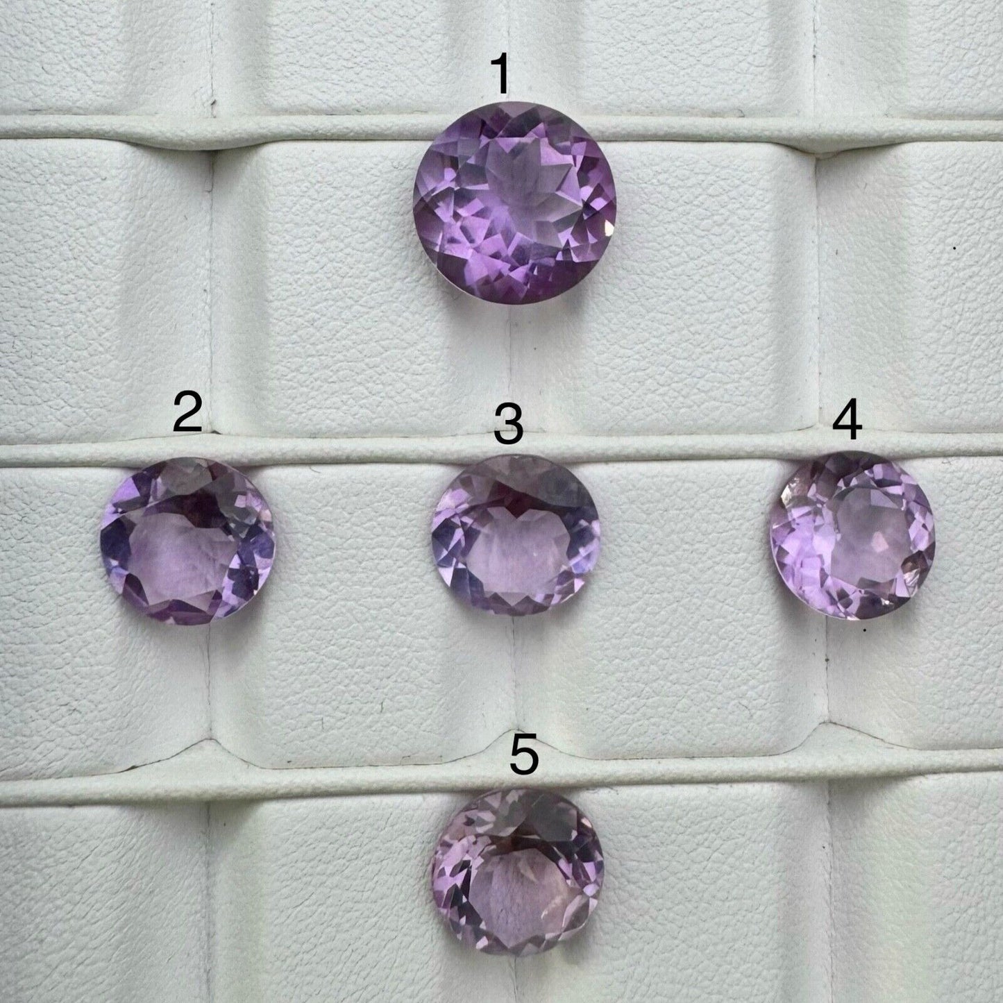 Amethyst Intensive Purple Cut Faceted Round Very Nice A++