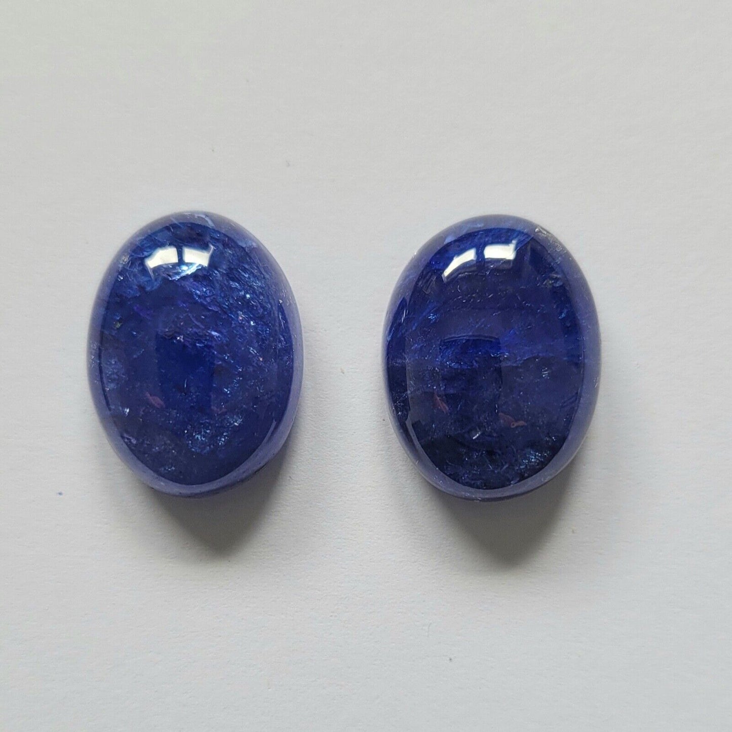 Tanzanite Natural Blue Cabochon 21 x 16mm 52.49 Carat Pair