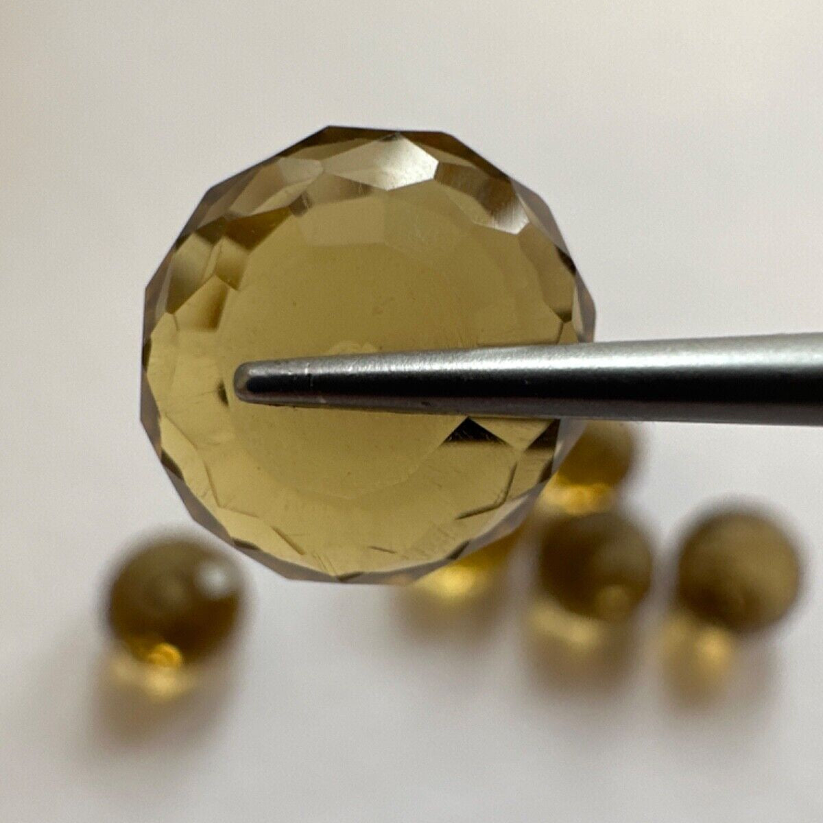 1 Piece Wonderful Lemon Brown Citrine Faceted Loose Beads with Holes 11-20mm With Selection