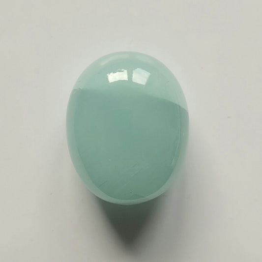 Aquamarine Blue Oval Cabochon Shiny Gemstones 22 x 18 mm 40.56 Carats