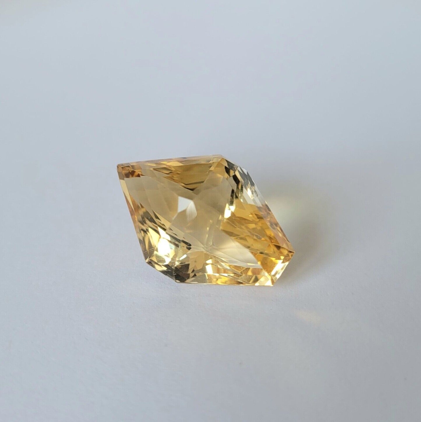 Citrine Sun Yellow Elaborate Cut Faceted 20.3 x 13.9 mm 15.74 Carat AA+