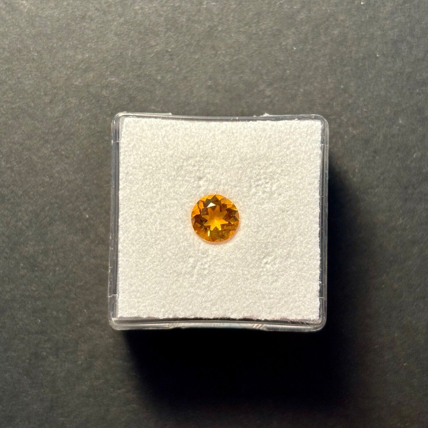 Citrine Classic Round Cut Faceted 5.8mm 0.65 Carats AAA+ Quality