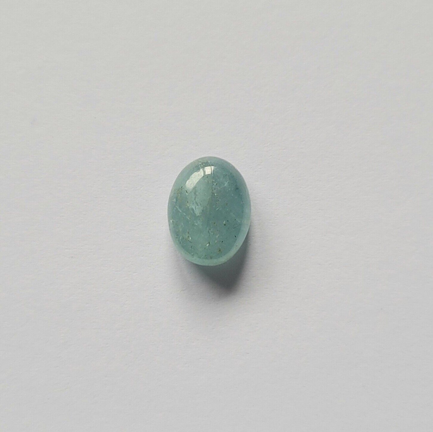 Aquamarine Natural Blue Oval Cut Cabochon Glossy