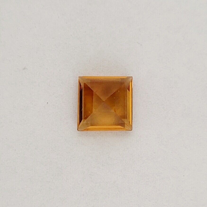 AAA+ Citrine Orange Square Faceted 2,30 Carats 8mm Top Quality