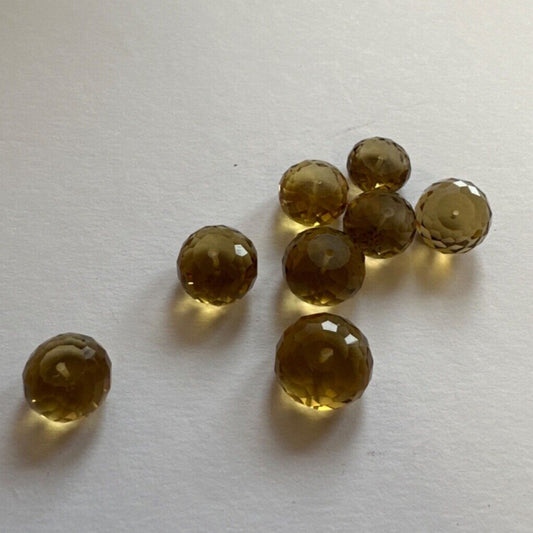 1 Piece Wonderful Lemon Brown Citrine Faceted Loose Beads with Holes 11-20mm With Selection