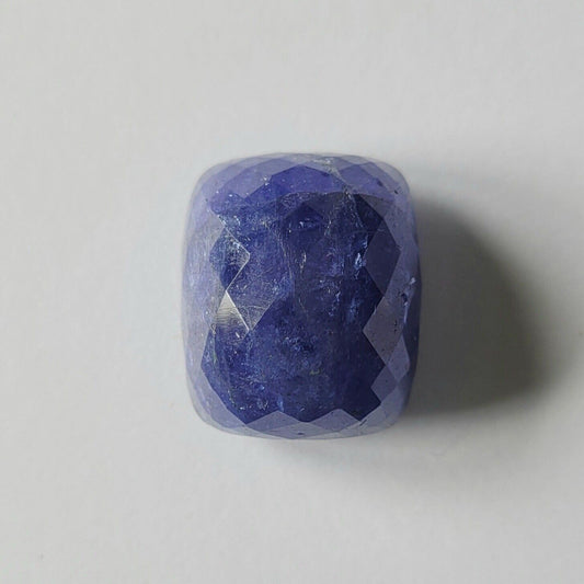 Tansanit, natürlicher blauer Cabochon, 20,6 x 17,2 mm, 47,29 Karat, Rosenschliff, aus Tansania