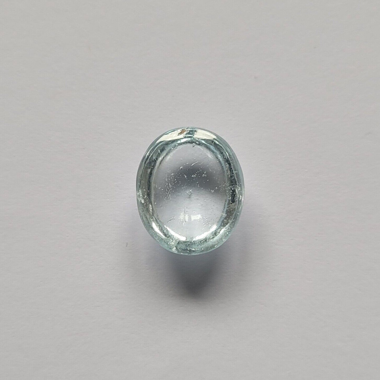 Aquamarine Blue Oval Cabochon Shiny Gemstones 14.2 x 12 mm 9.80 Carats