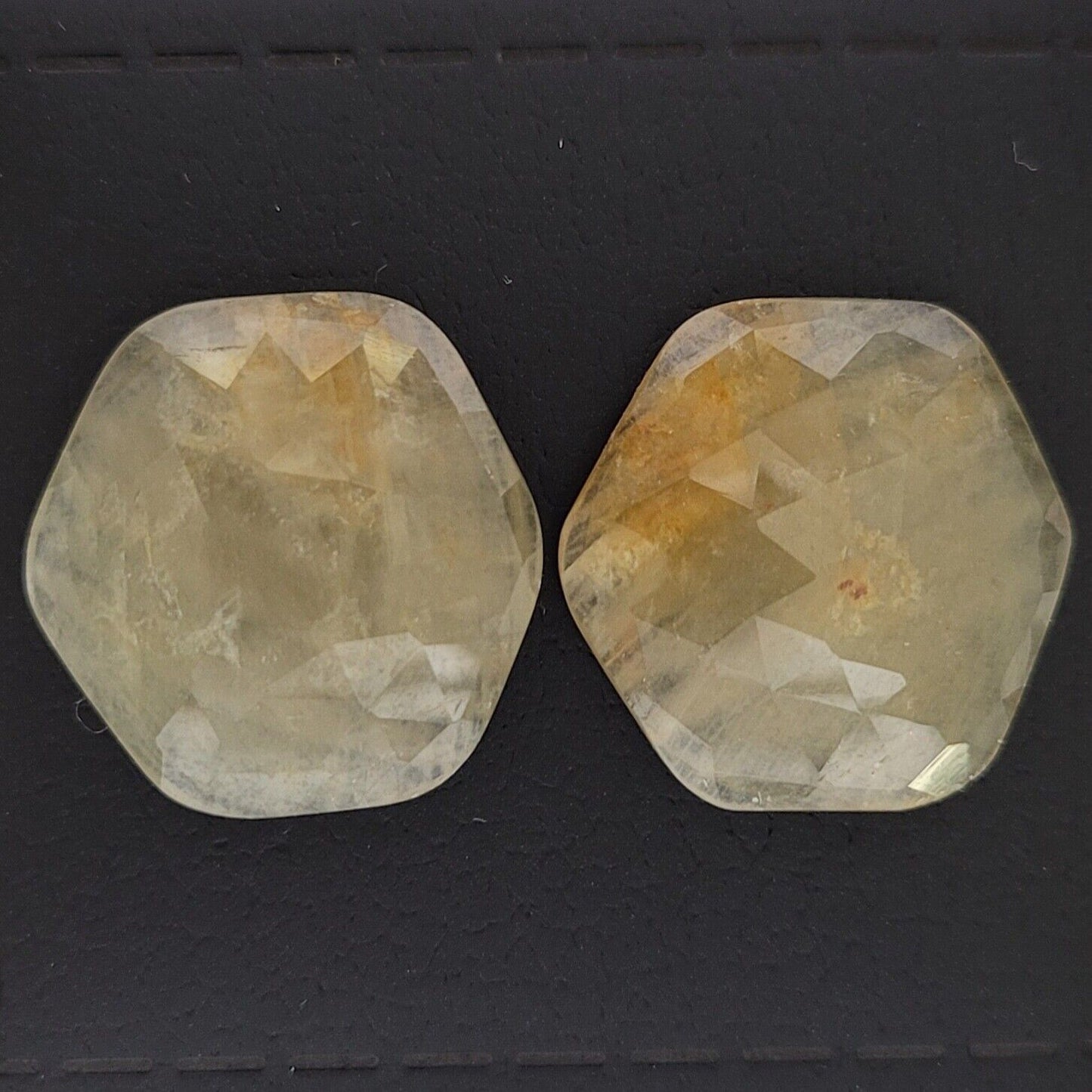 Sapphire Rose Cut Pair With Flat Back A Rare Find