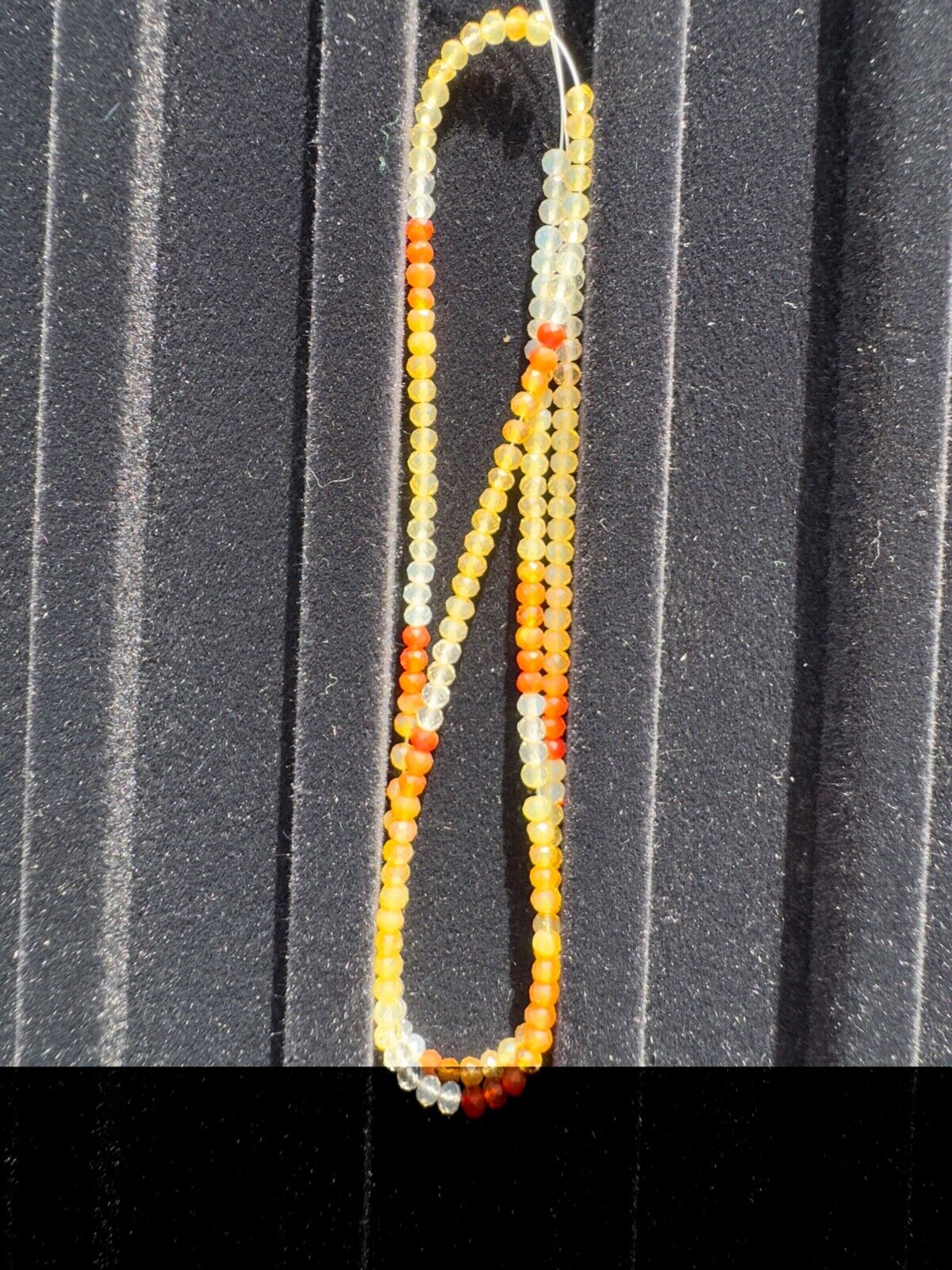 AAA+ Mexican Fire Opal Faceted Round 3mm Beads String Of 42 Cm