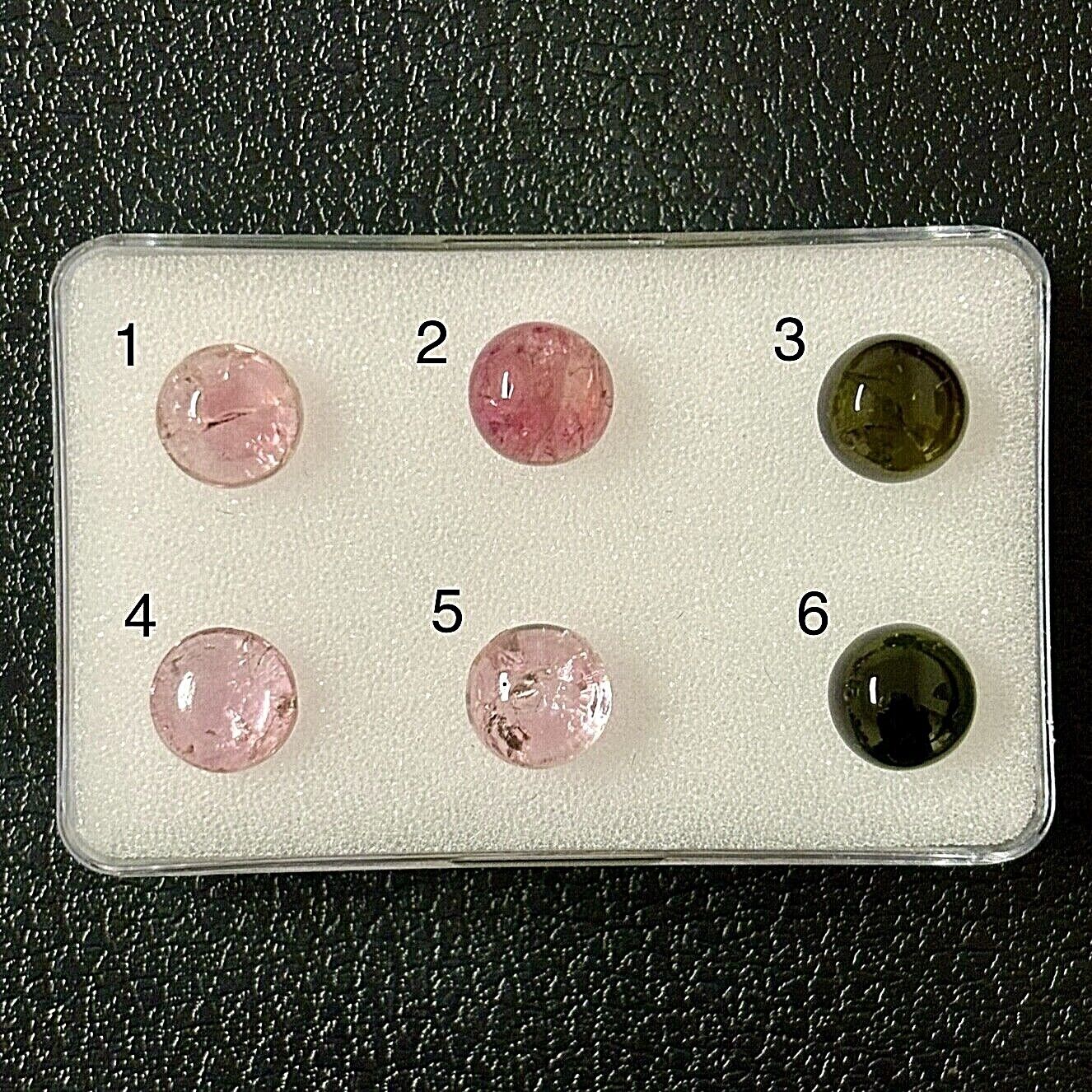 Tourmaline Round Cabochon With Inclusions Approx. 8mm 2.50 Cts.