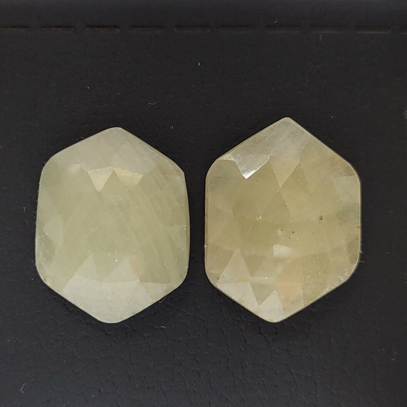 Sapphire Rose Cut Pair With Flat Back A Rare Find