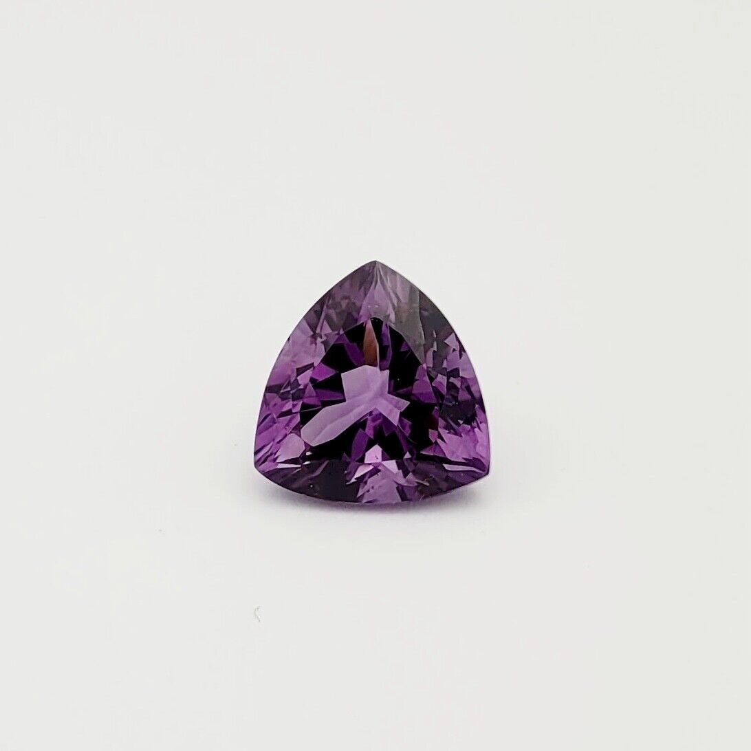 Amethyst Purple Faceted Trillion Cut Top Quality